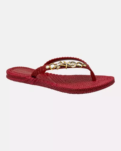 Chinelo Hibisco - Framboesa - Pé Relax Calçados Confortáveis