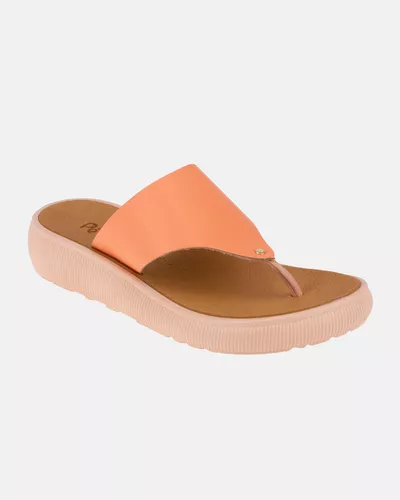 Chinelo para Fascite Antúrio - Apricot - Pé Relax Calçados Confortáveis
