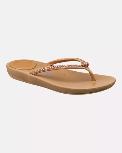 Chinelo Para Esporão Matricária - Gold / Taupe - Pé Relax Calçados Confortáveis
