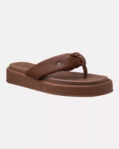 Chinelo Flat Lavanda - Nogueira - Pé Relax Calçados Confortáveis