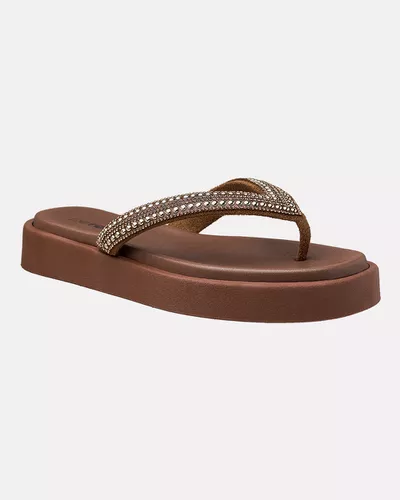 Chinelo Flat Lavanda - Nogueira - Pé Relax Calçados Confortáveis