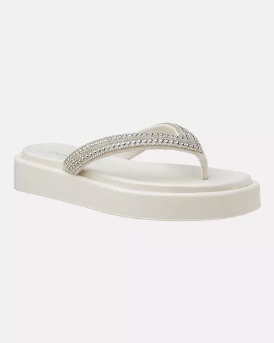 Chinelo Flat Lavanda - Off White - Pé Relax Calçados Confortáveis