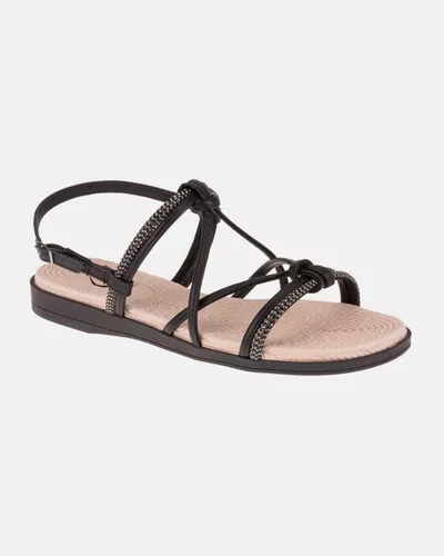 Rasteirinha Gardênia - Preto - Pé Relax Calçados Confortáveis