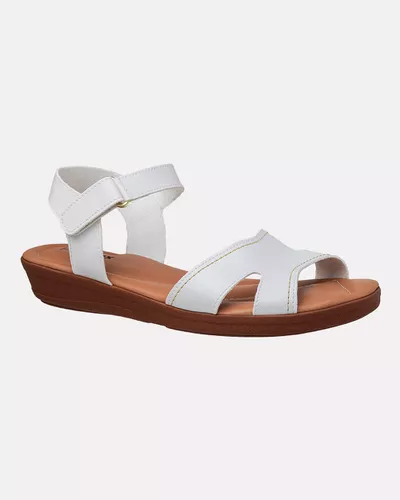 Sandália Gerânio - Off White - Pé Relax Calçados Confortáveis