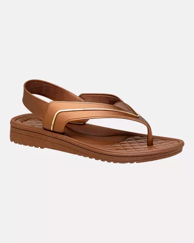 Sandalia Lantana - Bronze / Moca - Pé Relax Calçados Confortáveis