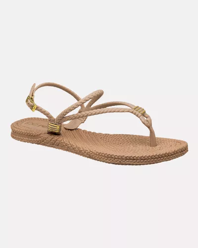Sandália Hibisco - Taupe - Pé Relax Calçados Confortáveis