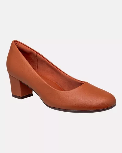 Sapato Social Feminino Magnólia - Ocre - Pé Relax Calçados Confortáveis