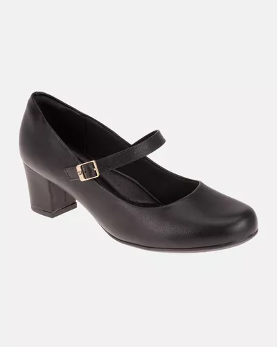 Sapato Mary Jane Boneca Magnólia - Preto - Pé Relax Calçados Confortáveis