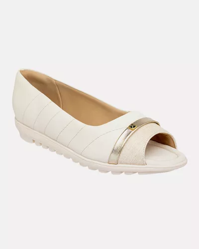 Sapato Ortopédico Aberto Tília - Off White - Pé Relax Calçados Confortáveis