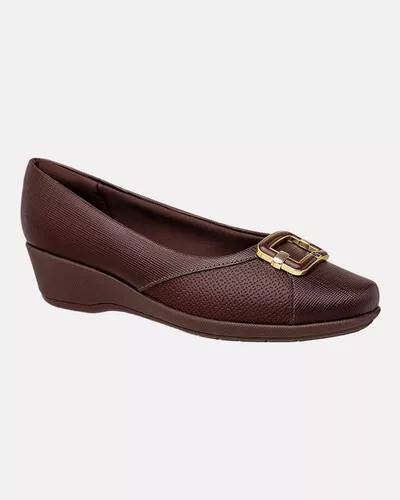 Sapato Feminino Lírio - Café - Pé Relax Calçados Confortáveis