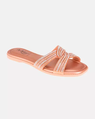 Rasteirinha Ultra Confortável Amarílis - Ouro Rosado - Pé Relax Calçados Confortáveis