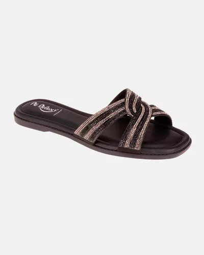 Rasteirinha Ultra Confortável Amarílis - Preta - Pé Relax Calçados Confortáveis