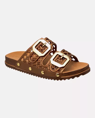 Tamanco Ipomeia - Bronze / Caramelo / Brown - Pé Relax Calçados Confortáveis