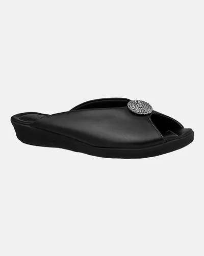 Tamanco Feminino Gerânio - Preto - Pé Relax Calçados Confortáveis