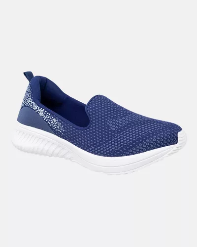 Slip On Peônia - Marinho / Azul - Pé Relax Calçados Confortáveis