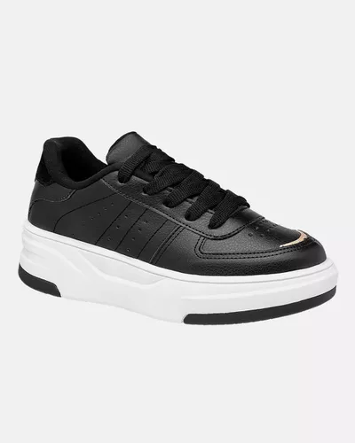 Sneaker Feminino Extremosa - Preto - Pé Relax Calçados Confortáveis