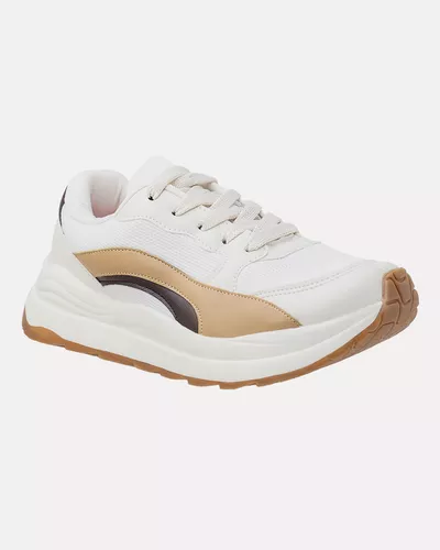 Tênis Ortopédico Girassol - Off White / Café - Pé Relax Calçados Confortáveis