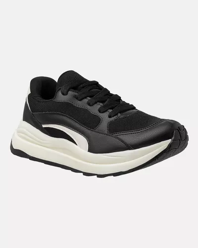 Tênis Ortopédico Girassol - Preto / Off White - Pé Relax Calçados Confortáveis