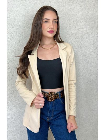Blazer Alongado Nude 