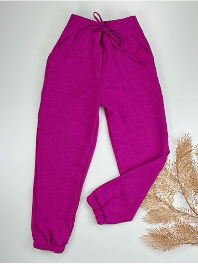 Calça Linhão Jogger Fucsia