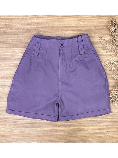 Short Sarja Cenoura Roxo