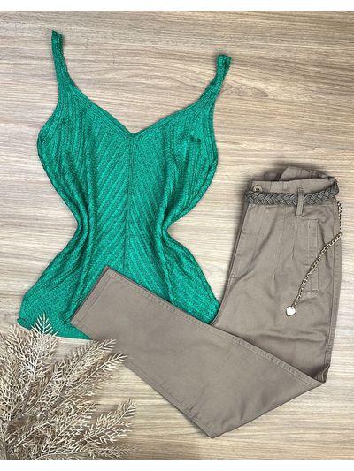 Blusa Tricô Alça Verde
