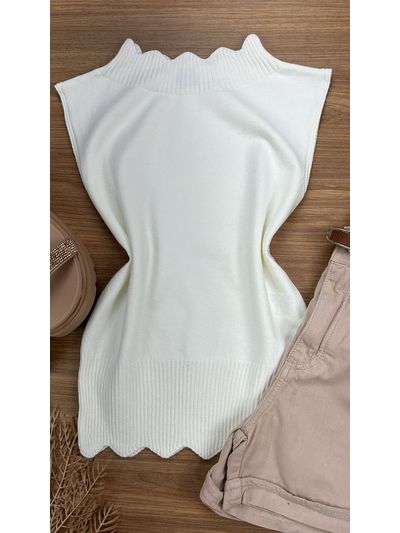Blusa Tricô Modal Branca