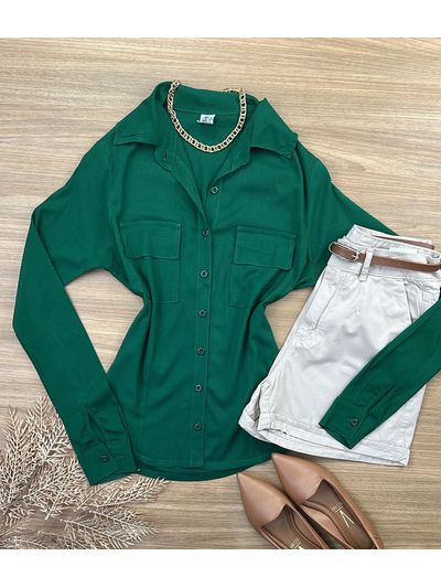 Camisa Viscolinho Verde