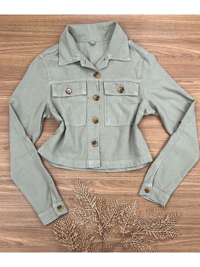 Jaqueta Tencel Verde Menta