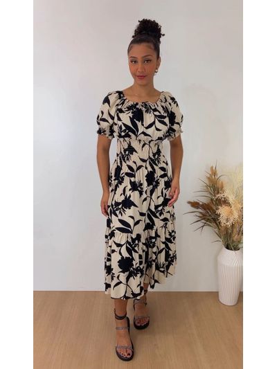 Vestido Midi Estampado 