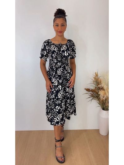Vestido Midi Estampado 