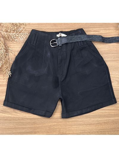Short Sarja Cenoura Preto