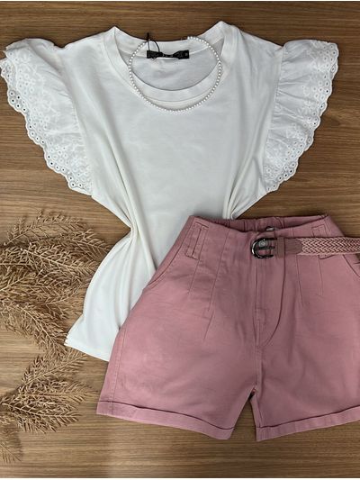Blusa com Manga Laise Branca