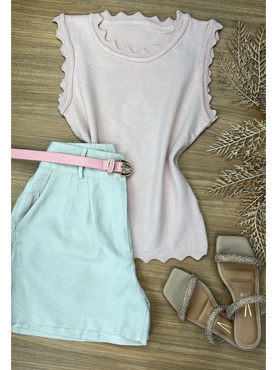 Blusa Modal Nuvem regata Rose