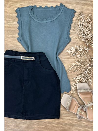 Blusa Modal Nuvem regata Cinza