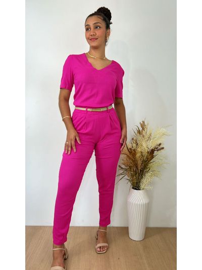 Conjunto Viscolinho com Elastano Pink 