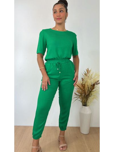 Conjunto Jogger Manga Princesa Verde Bandeira 