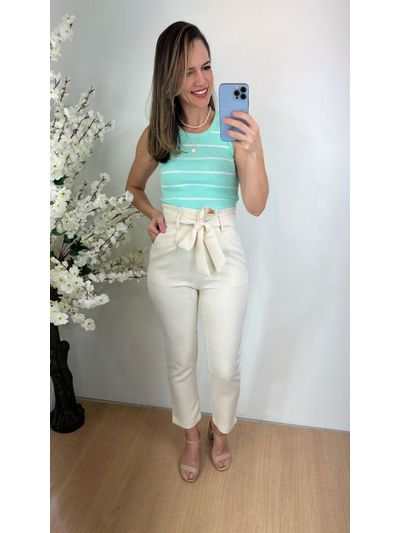 Calça Alfaiataria Clochard Bege