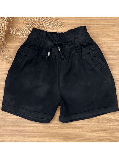 Short Sarja Cenoura Sininho Preto