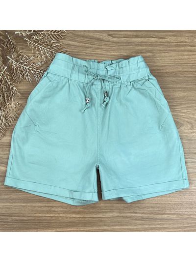 Short Sarja Cenoura Sininho Verde Menta
