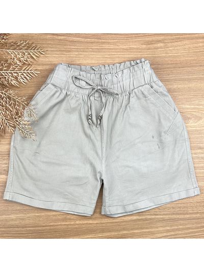 Short Sarja Cenoura Sininho Cinza