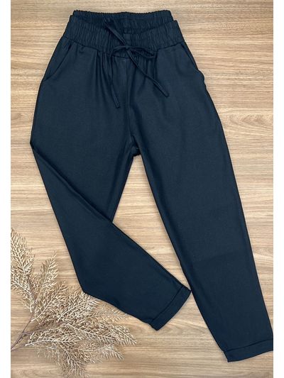 Calça Jogger Linho Preta