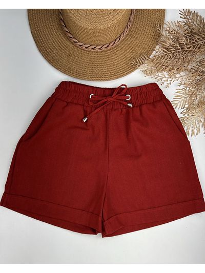 Short Boxer Linho Terra Cota