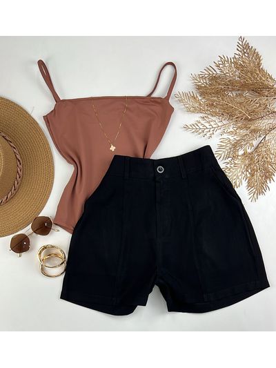 Short Alfaiataria Marrante Preto