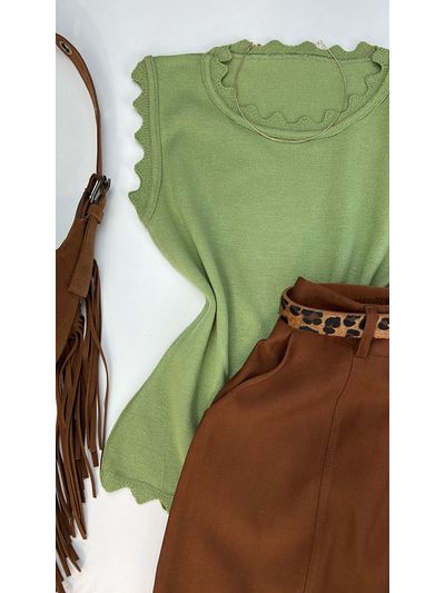 Blusa Modal Nuvem regata Verde