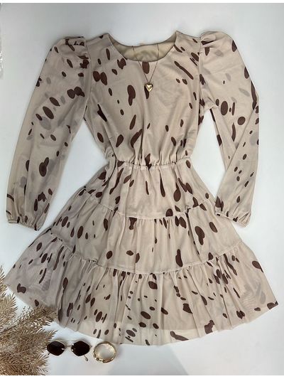 Vestido Tule Cow Print