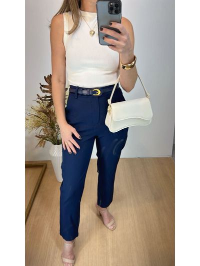 Calça Alfaiataria Premium Azul Marinho 