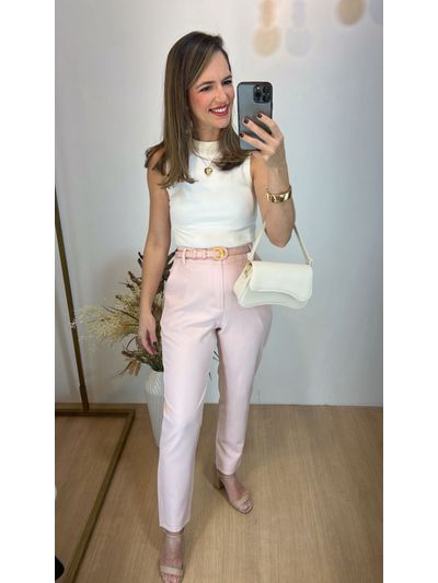 Calça Alfaiataria Premium Rosa 