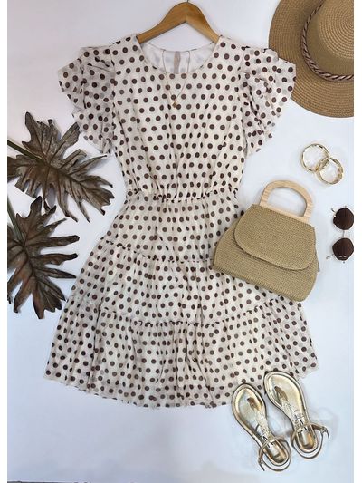 Vestido Tule Poá Off 