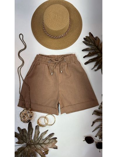 Short Boxer Linho Nude